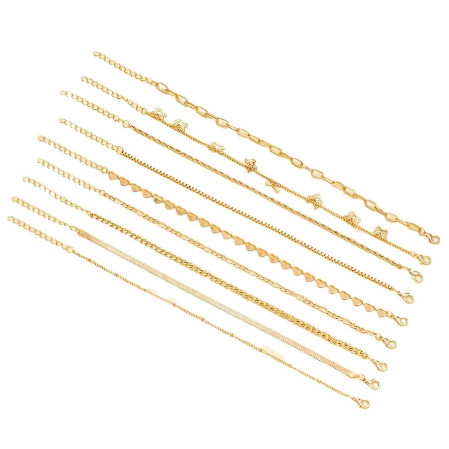 Jewelry IG Style Simple Style Geometric Heart Shape Butterfly Alloy Anklet