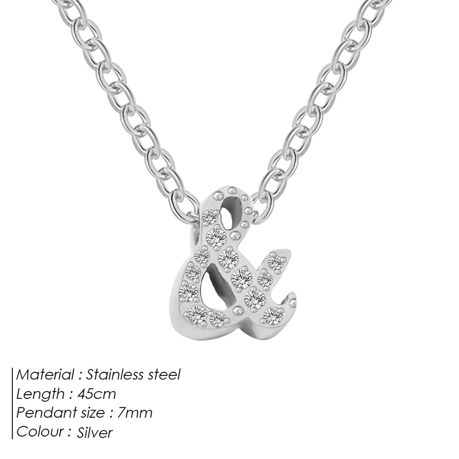 Jewelry Modern Style Simple Style Letter 304 Stainless Steel Pendant Necklace
