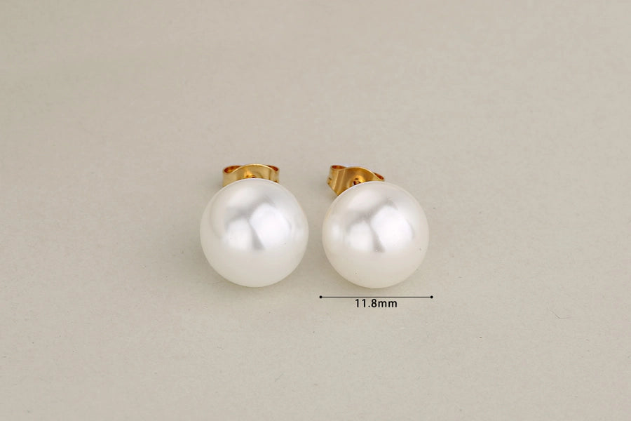 Jewelry Elegant Round 304 Stainless Steel Pearl Inlay Jewelry Set