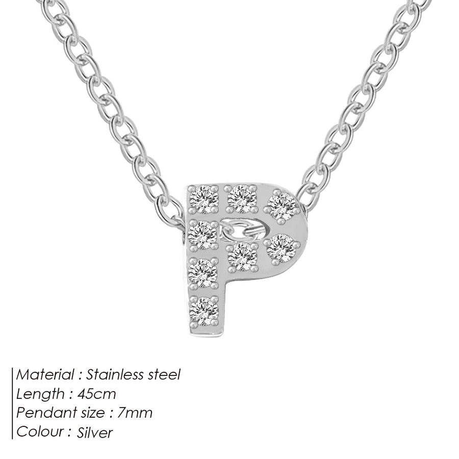 Jewelry Modern Style Simple Style Letter 304 Stainless Steel Pendant Necklace