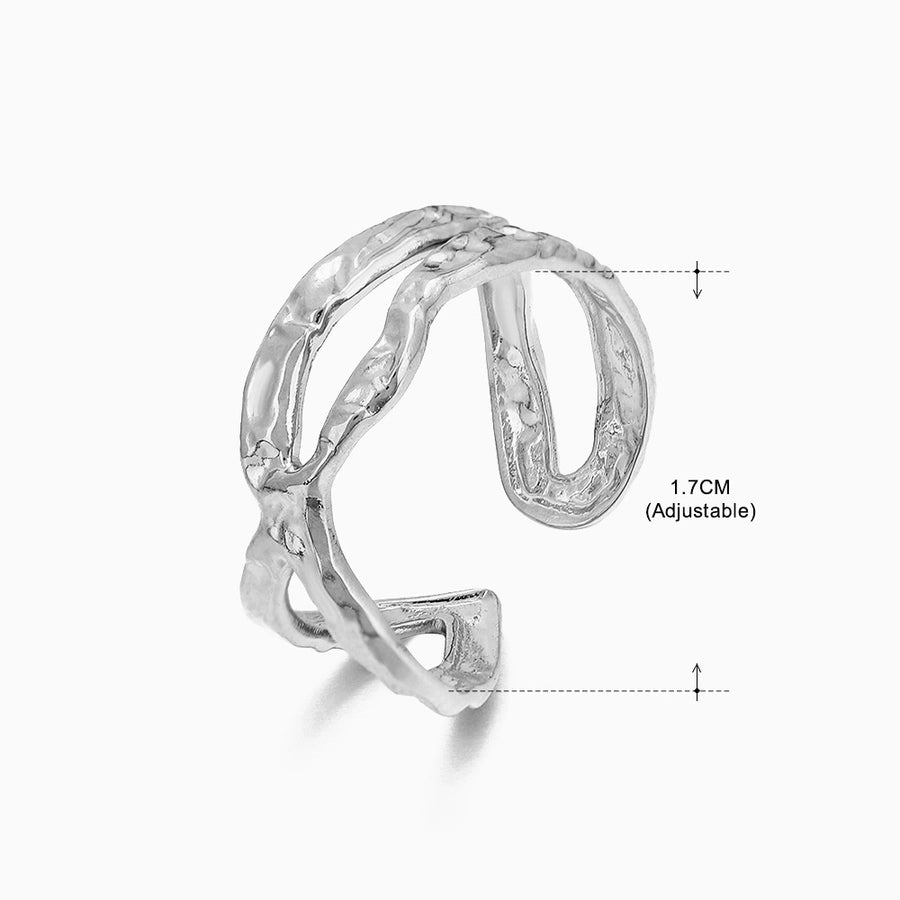 Jewelry Elegant Streetwear Star Moon Stainless Steel Plating Open Rings