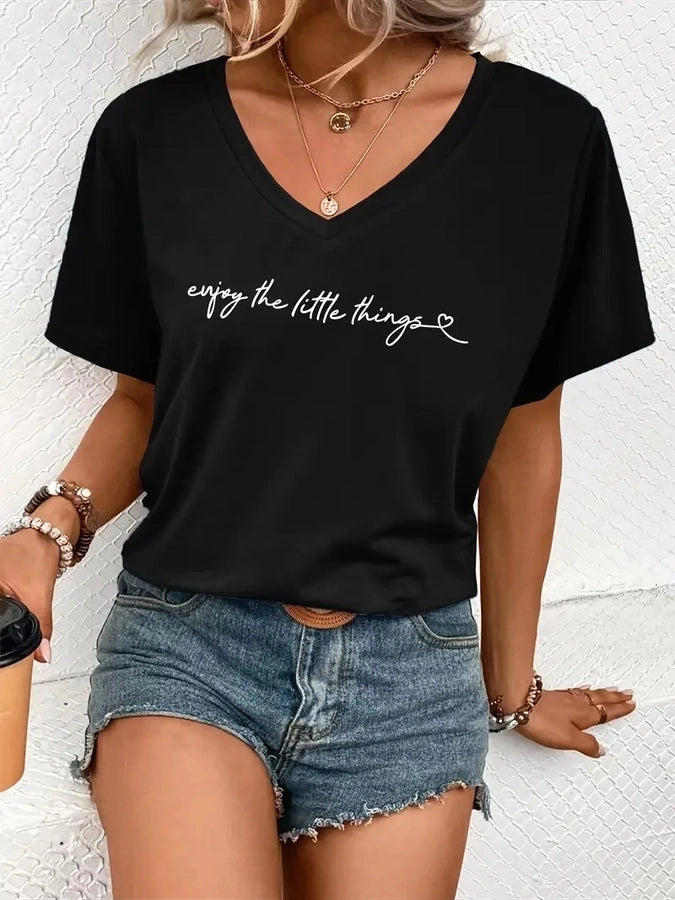 Women's T-shirt Short Sleeve T-Shirts Vacation Simple Style Heart Shape