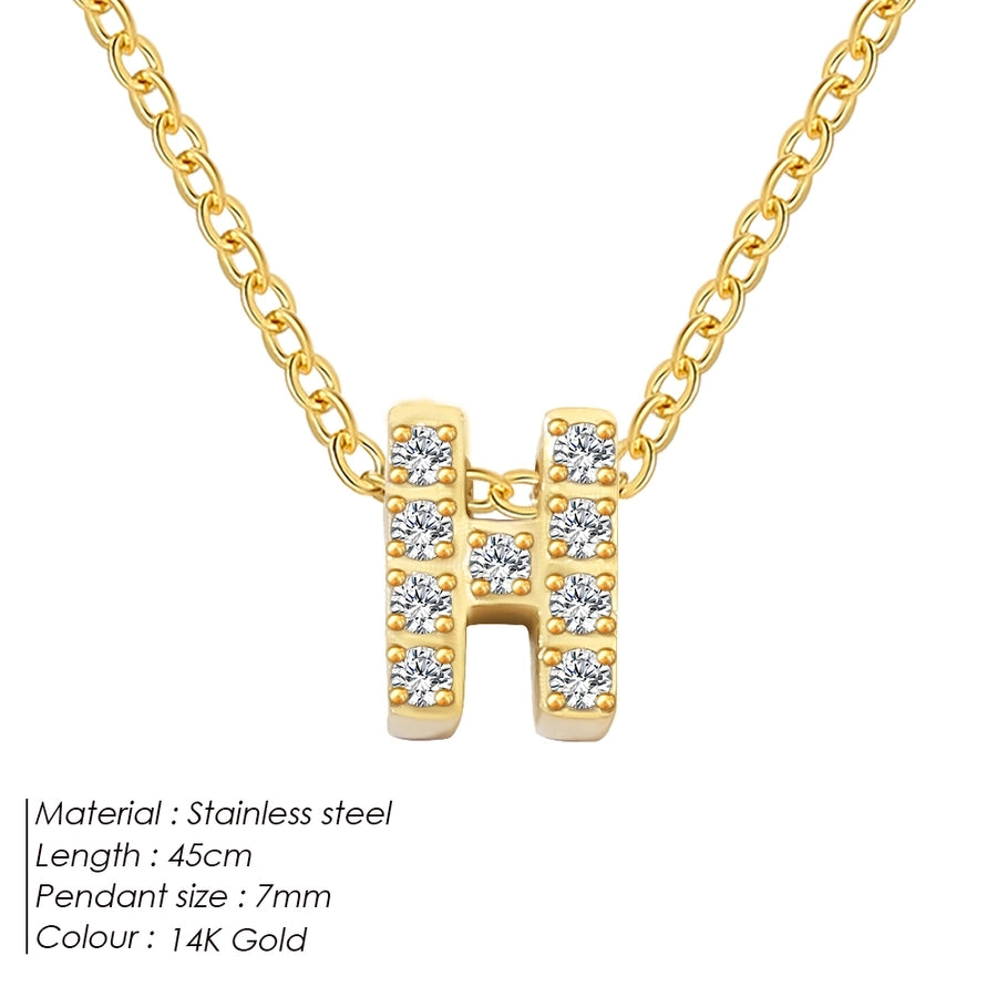 Jewelry Modern Style Simple Style Letter 304 Stainless Steel Pendant Necklace