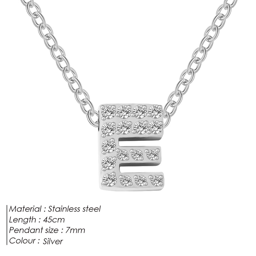 Jewelry Modern Style Simple Style Letter 304 Stainless Steel Pendant Necklace
