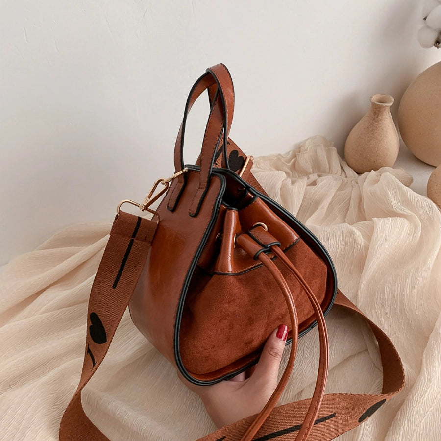 small pu leather bucket bag