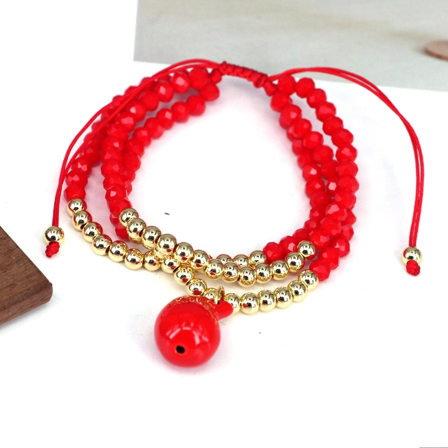 Jewelry Elegant Cute Sweet Star Cherry Heart Shape Artificial Crystal Copper Bracelets