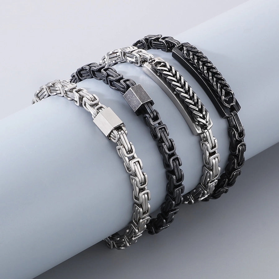 Simple Style Geometric 304 Stainless Steel  Bracelets In Bulk