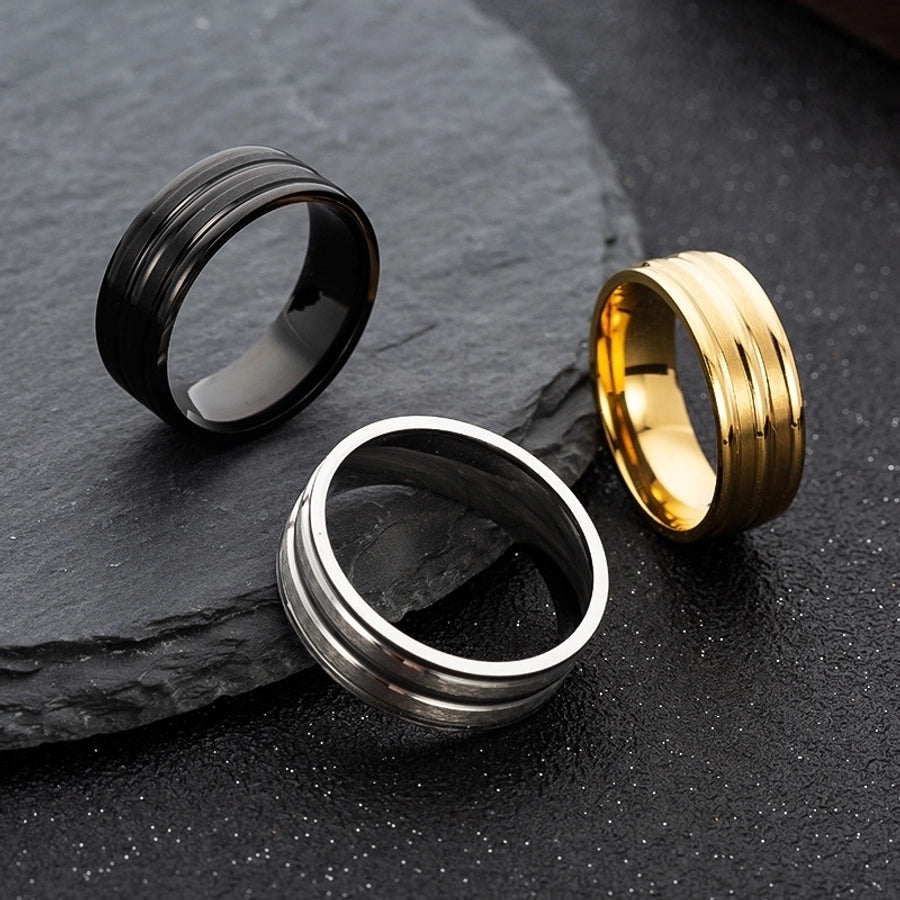 Jewelry Simple Style Geometric 201 Stainless Steel No Inlaid Gold Plated