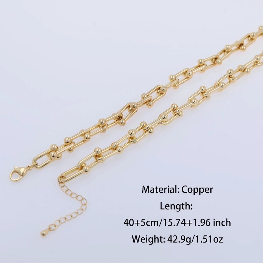 Copper 18K Gold Plated Beaded Cross Shell Zircon Pendant Necklace