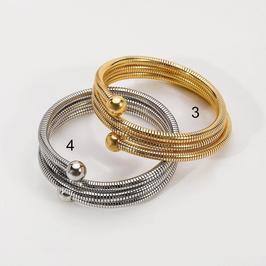 Retro Commute Geometric Alloy Bangles