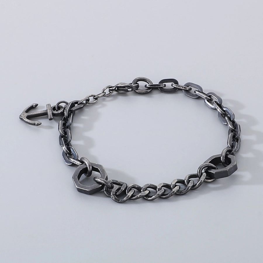 Simple Style Anchor 304 Stainless Steel cable chain Bracelets In Bulk