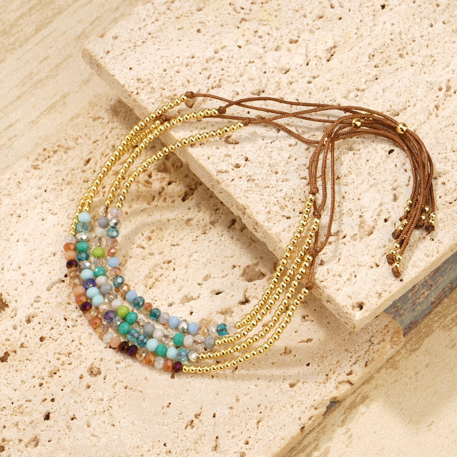 Bohemian Geometric Artificial Crystal  Bracelets