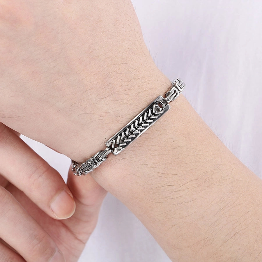 Simple Style Geometric 304 Stainless Steel  Bracelets In Bulk