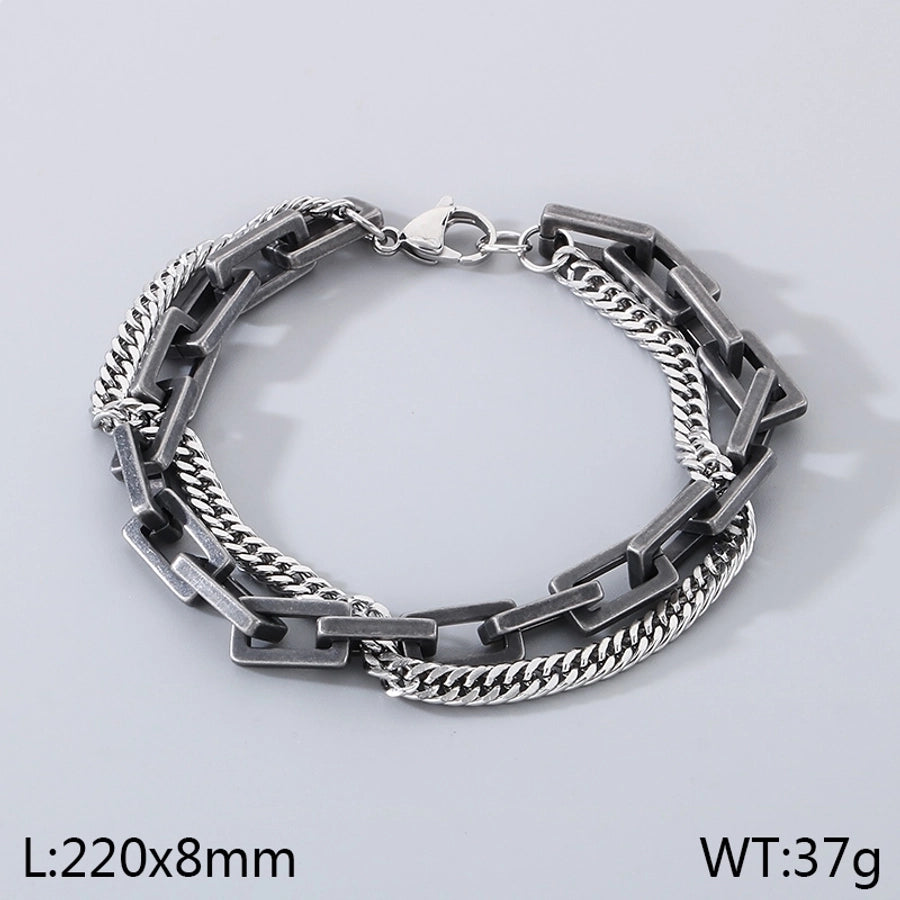 Simple Style Geometric 304 Stainless Steel  Bracelets In Bulk