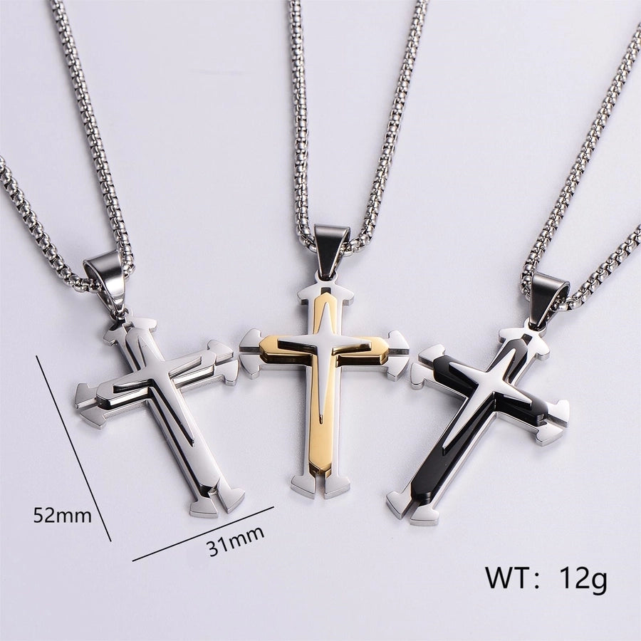 Hip-Hop Streetwear Cross 304 Stainless Steel Unisex