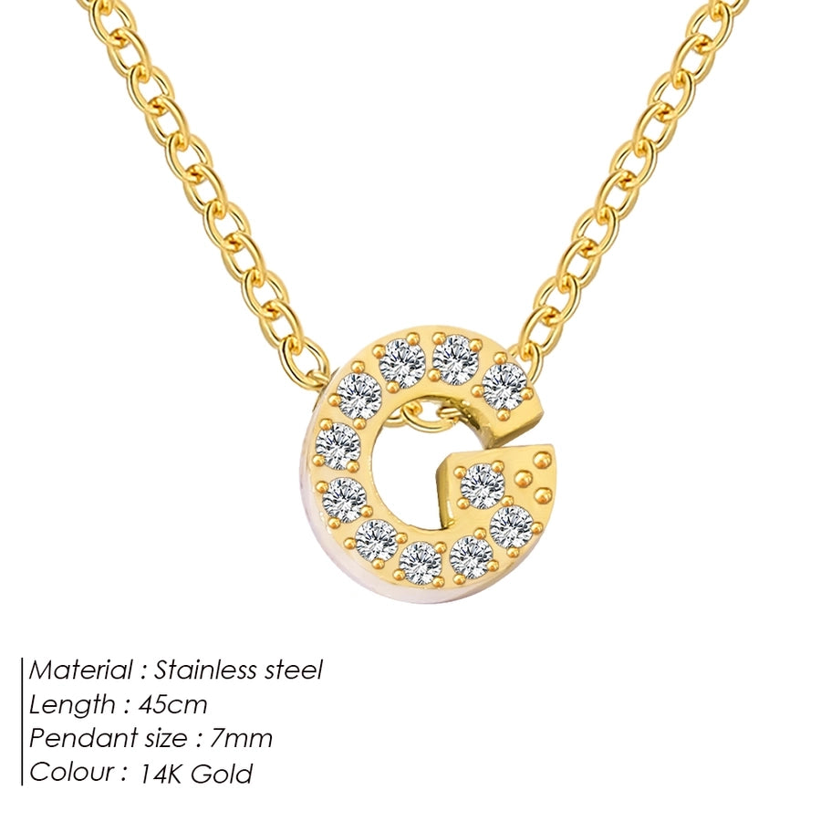 Jewelry Modern Style Simple Style Letter 304 Stainless Steel Pendant Necklace