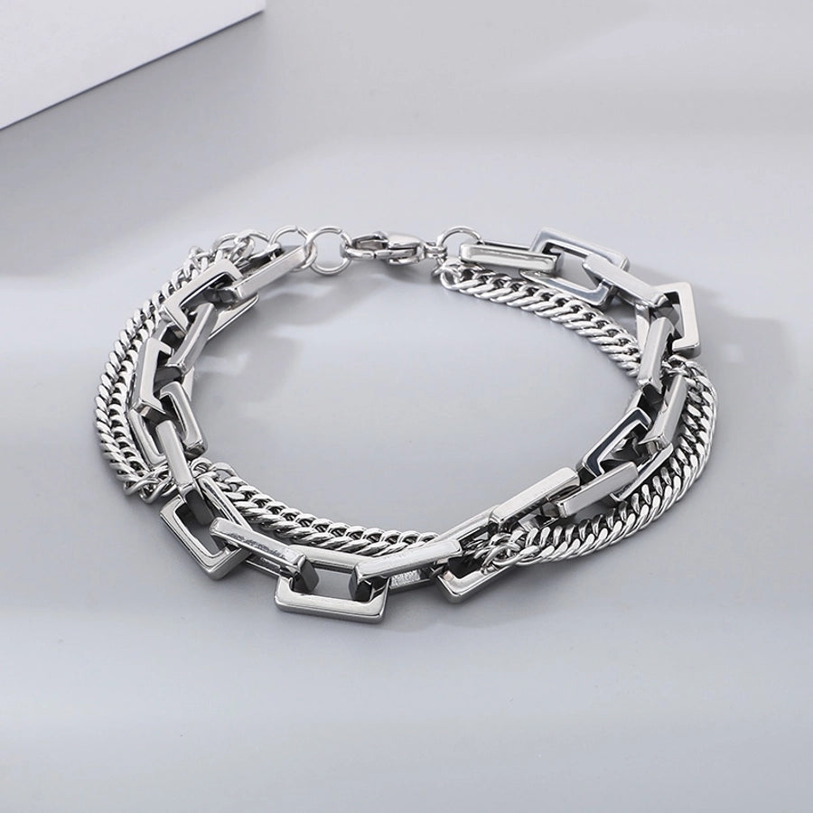 Simple Style Geometric 304 Stainless Steel  Bracelets In Bulk