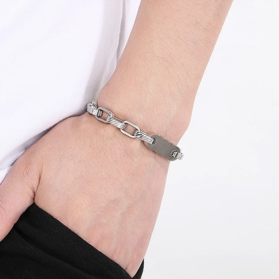 Simple Style Geometric 304 Stainless Steel  Bracelets In Bulk