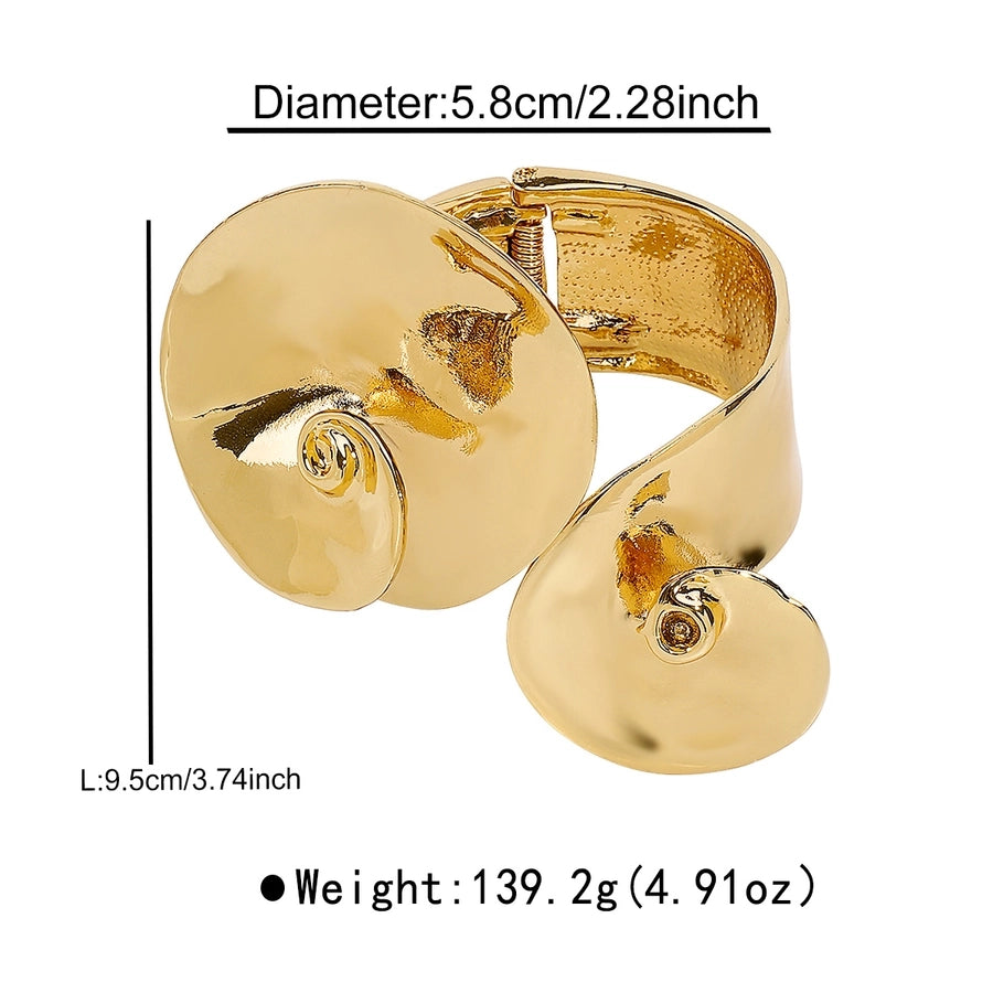 Exaggerated Irregular Geometric Solid Color Alloy  Bangles