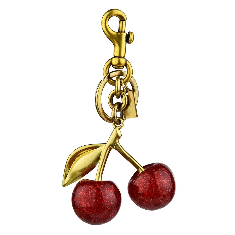 Artificial Crystal Alloy Cherry Bag Charms