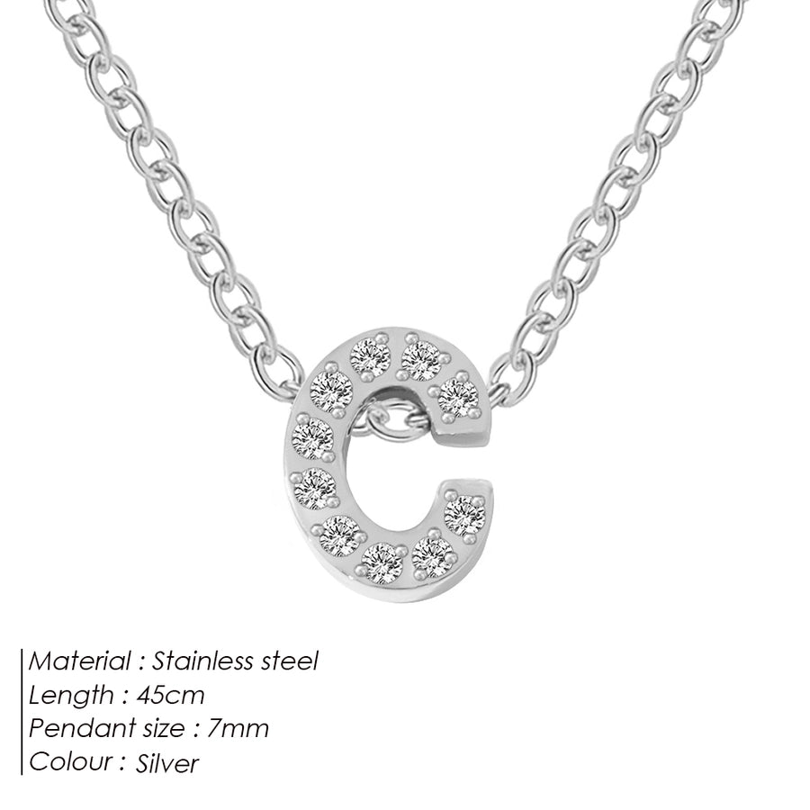 Jewelry Modern Style Simple Style Letter 304 Stainless Steel Pendant Necklace