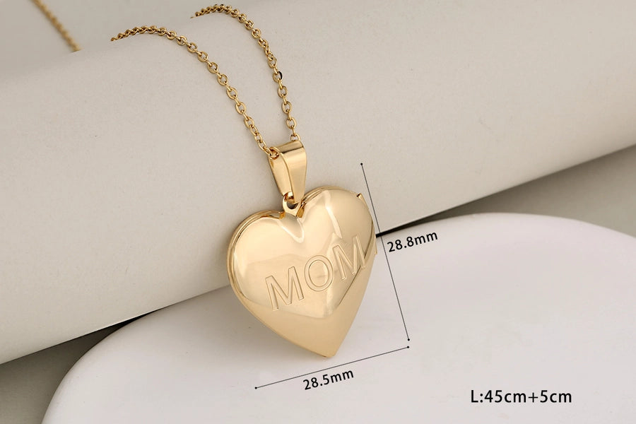 Jewelry Cute Sweet Round Letter Heart Shape 304 Stainless Steel Jewelry Set