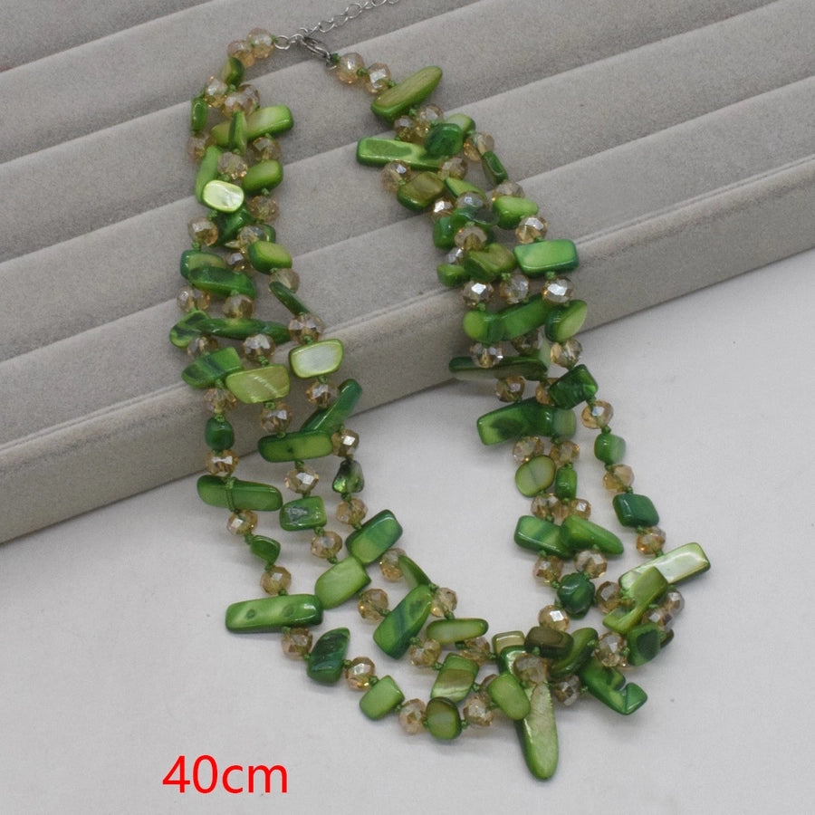 Classic Style Irregular Artificial Crystal  Necklace