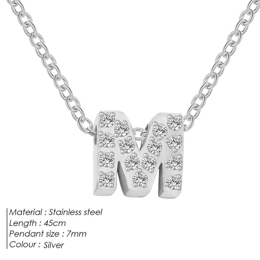 Jewelry Modern Style Simple Style Letter 304 Stainless Steel Pendant Necklace