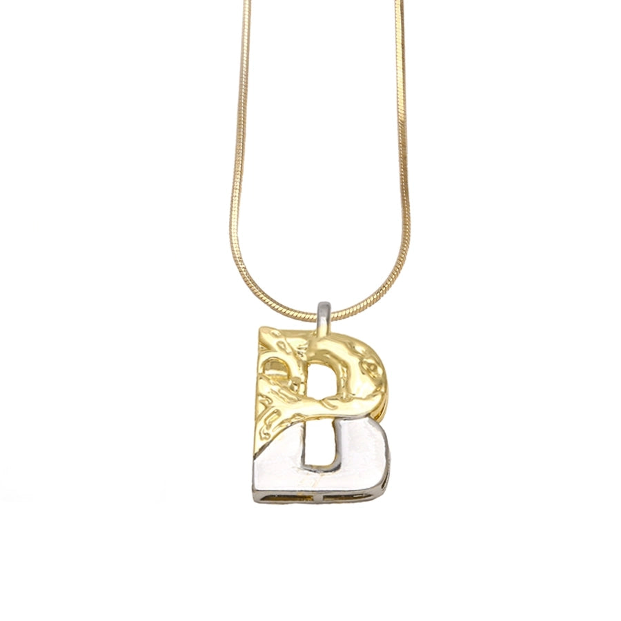 Copper 18K Gold Plated Plating Letter Pendant Necklace