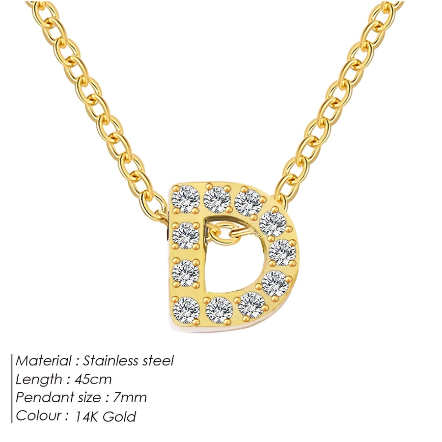 Jewelry Modern Style Simple Style Letter 304 Stainless Steel Pendant Necklace