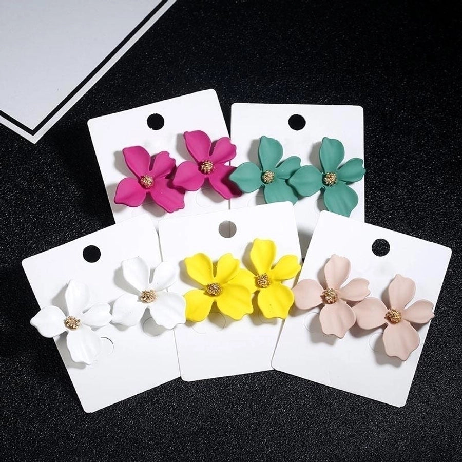 new simple sweet flowers stud earrings nhpf147196