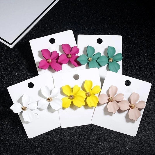 new simple sweet flowers stud earrings nhpf147196