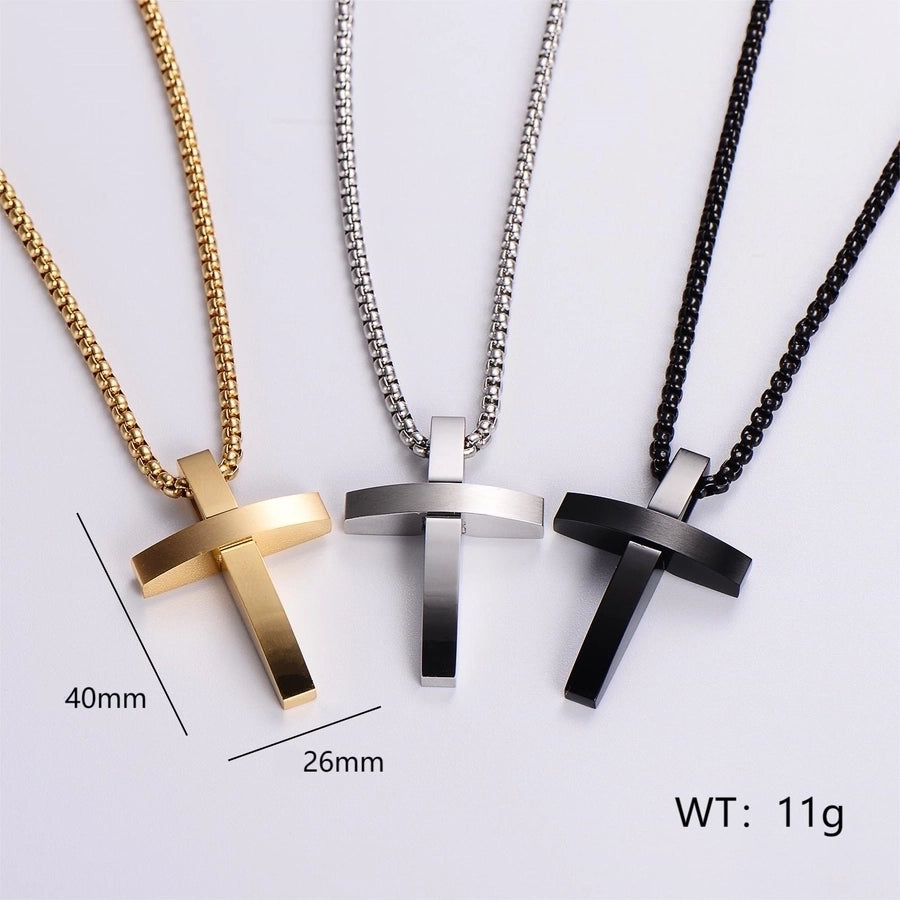 Hip-Hop Rock Streetwear Cross 304 Stainless Steel Plating Unisex