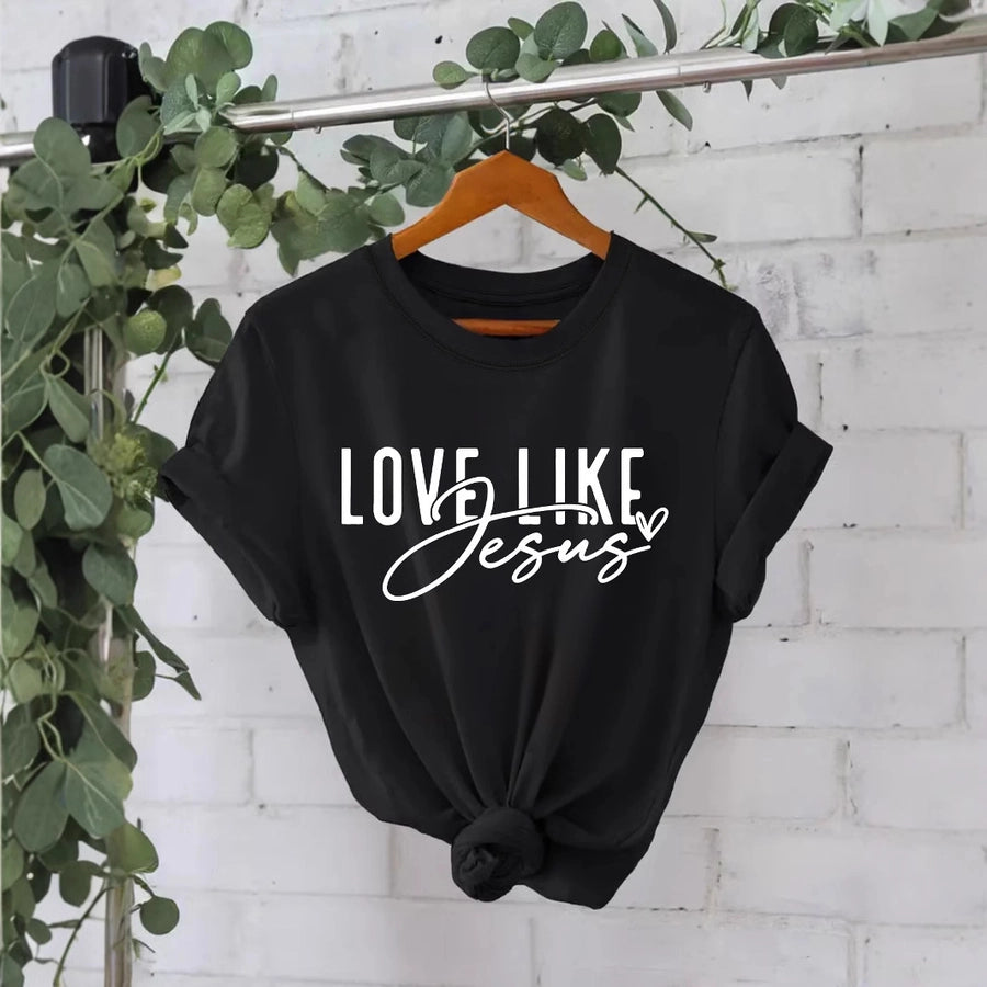 Women's T-shirt Short Sleeve T-Shirts Streetwear Letter