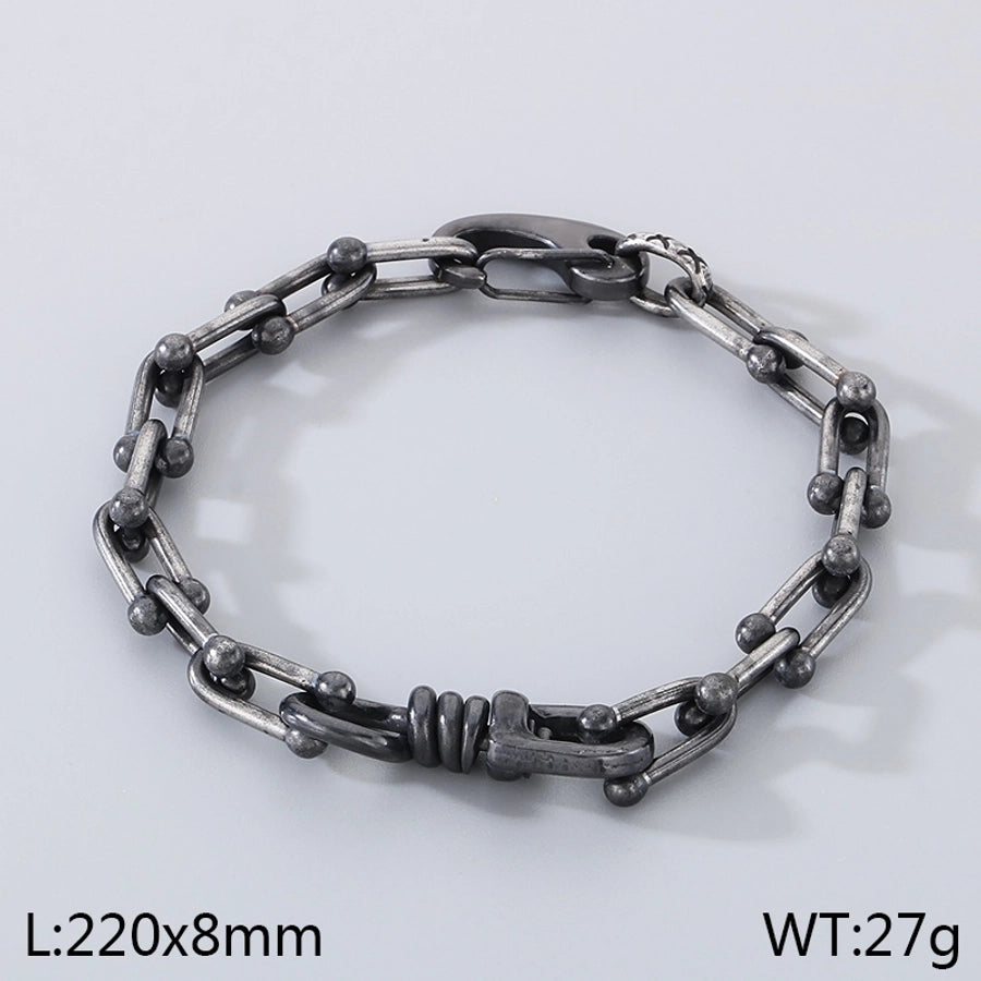 Simple Style Geometric 304 Stainless Steel  Bracelets In Bulk