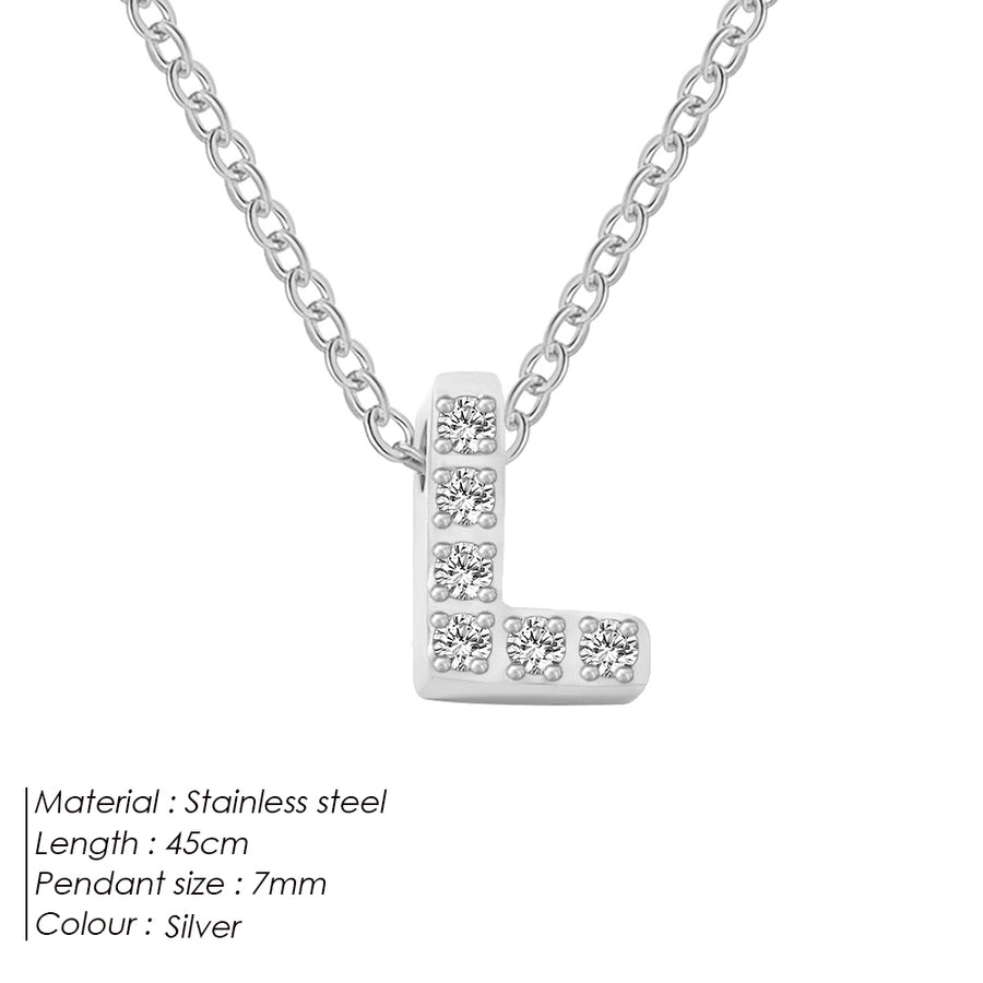 Jewelry Modern Style Simple Style Letter 304 Stainless Steel Pendant Necklace