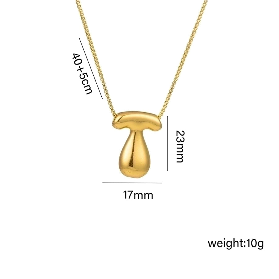 Jewelry Hip-Hop Simple Style Letter Titanium Steel 18K Gold Plated Plating Pendant Necklace