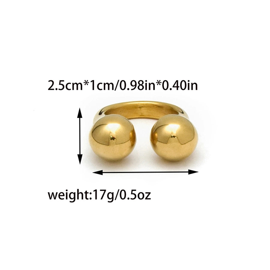 Jewelry Hip-Hop Roman Style Commute Irregular 304 Stainless Steel 14K Gold Plated Rings