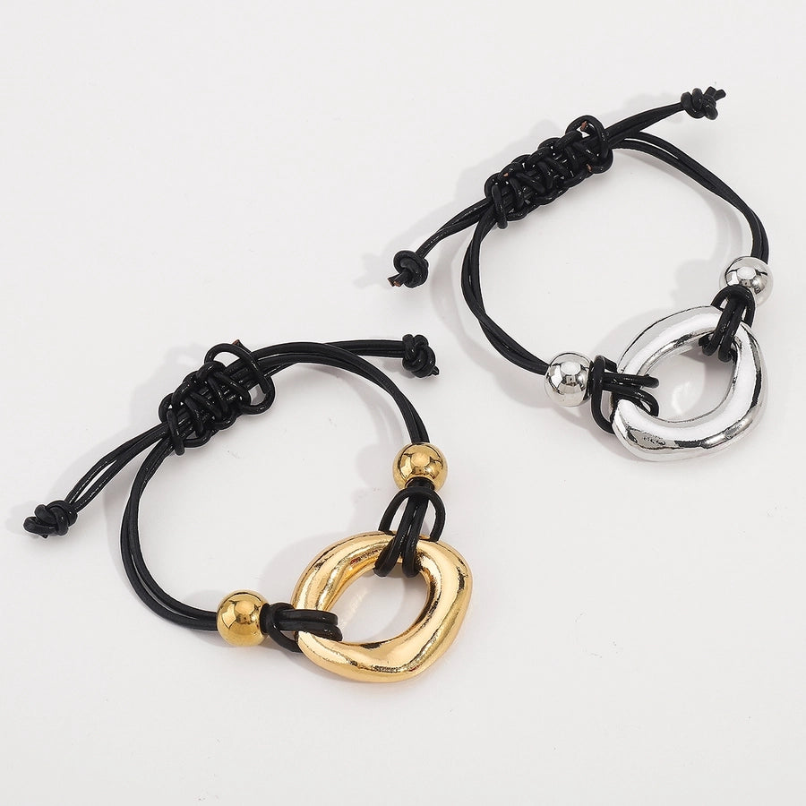 Classic Style Geometric Pu Leather Alloy  String Bracelets