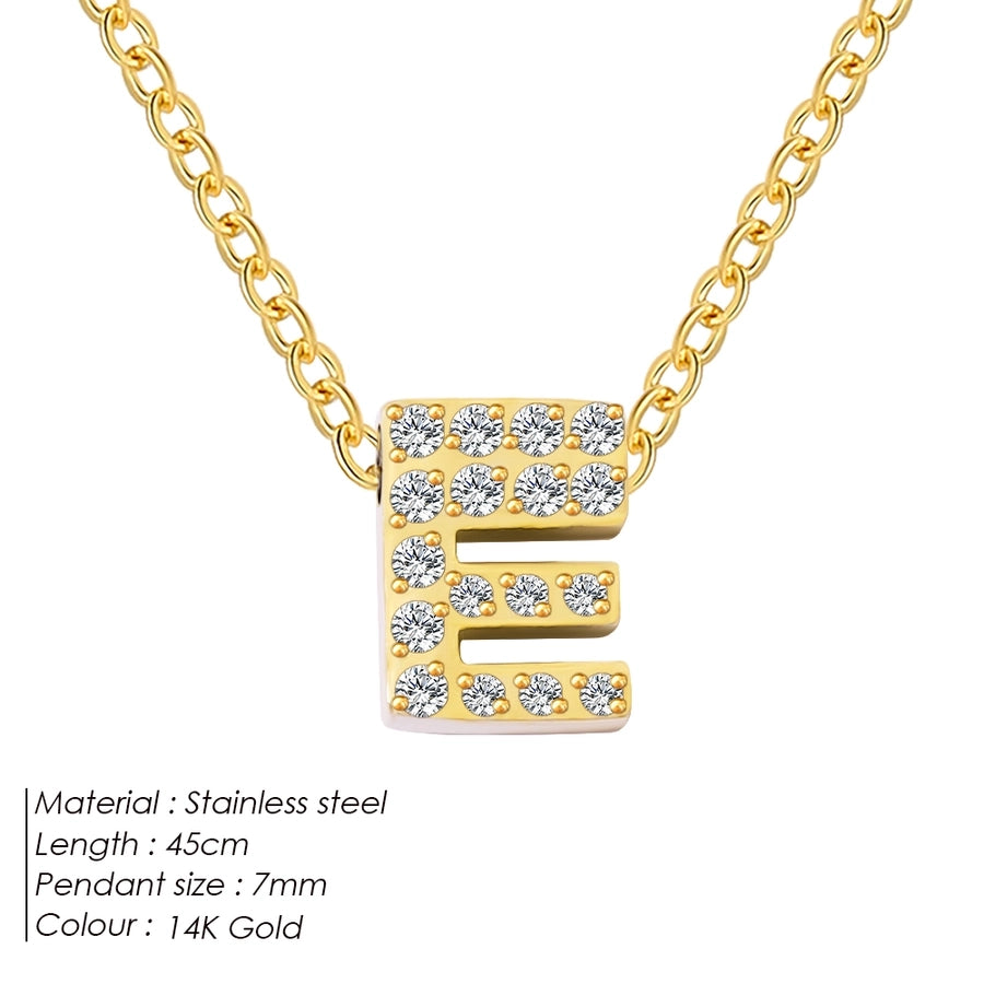 Jewelry Modern Style Simple Style Letter 304 Stainless Steel Pendant Necklace