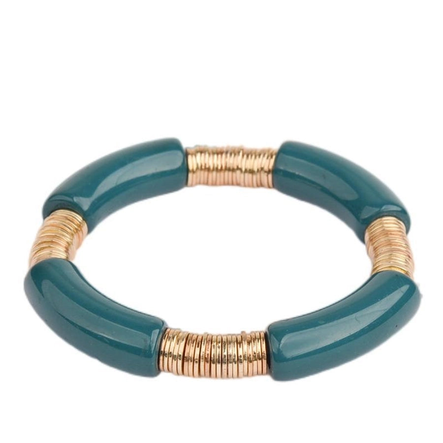 simple style classic style round arylic metal  bracelets