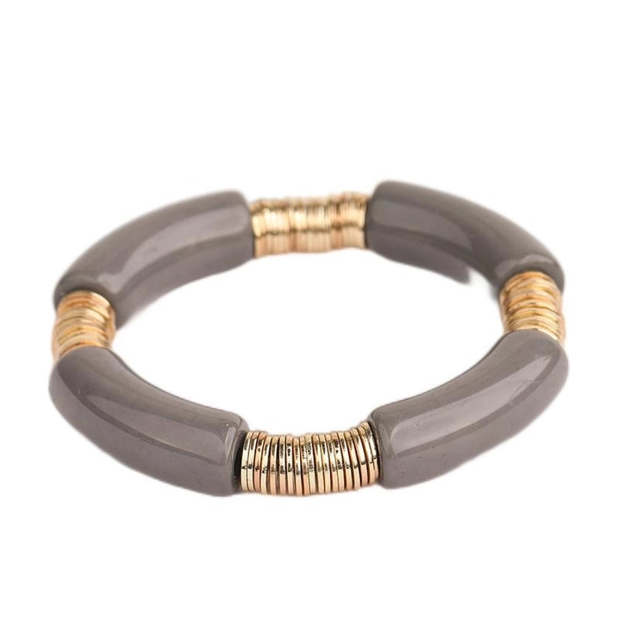 simple style classic style round arylic metal  bracelets