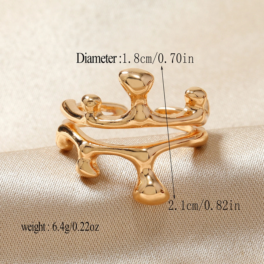 IG Style Exaggerated Geometric Solid Color Alloy Unisex Rings