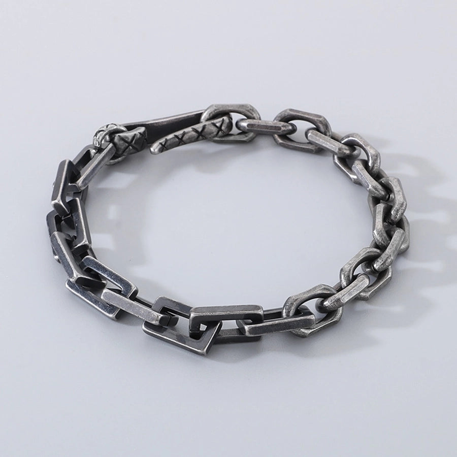 Simple Style Solid Color 304 Stainless Steel cable chain Bracelets In Bulk