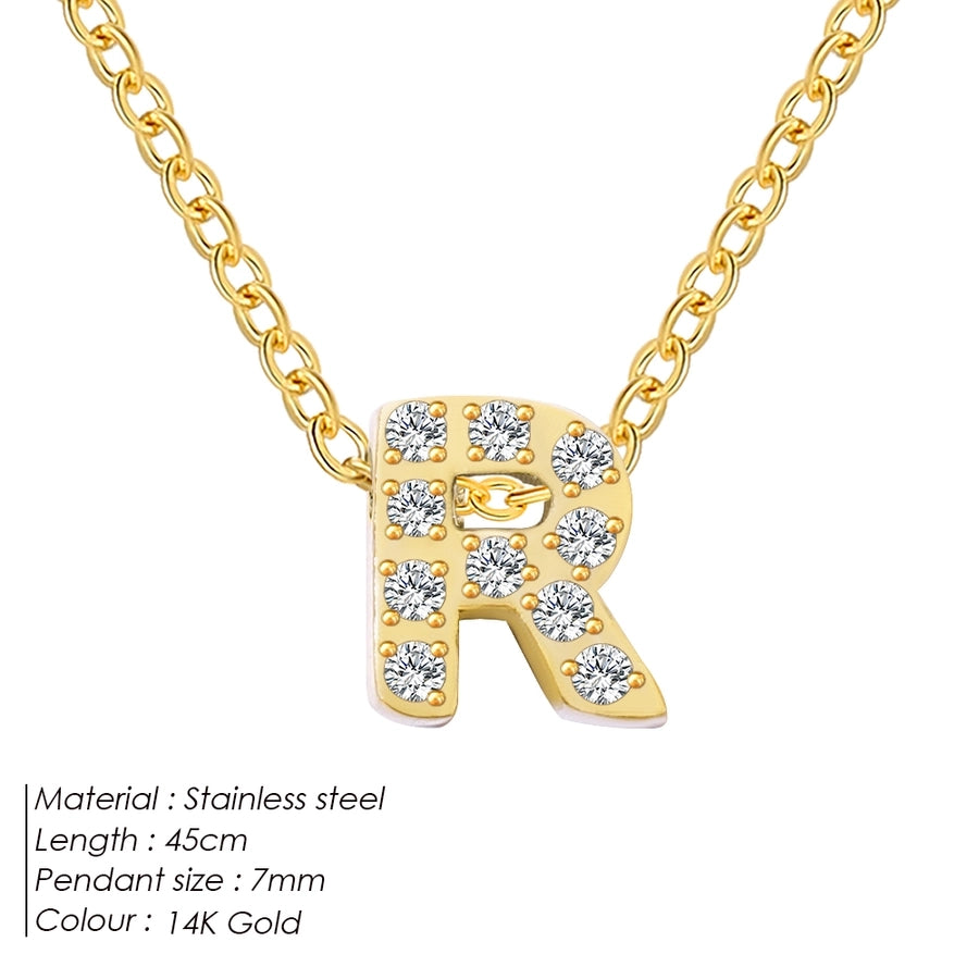 Jewelry Modern Style Simple Style Letter 304 Stainless Steel Pendant Necklace