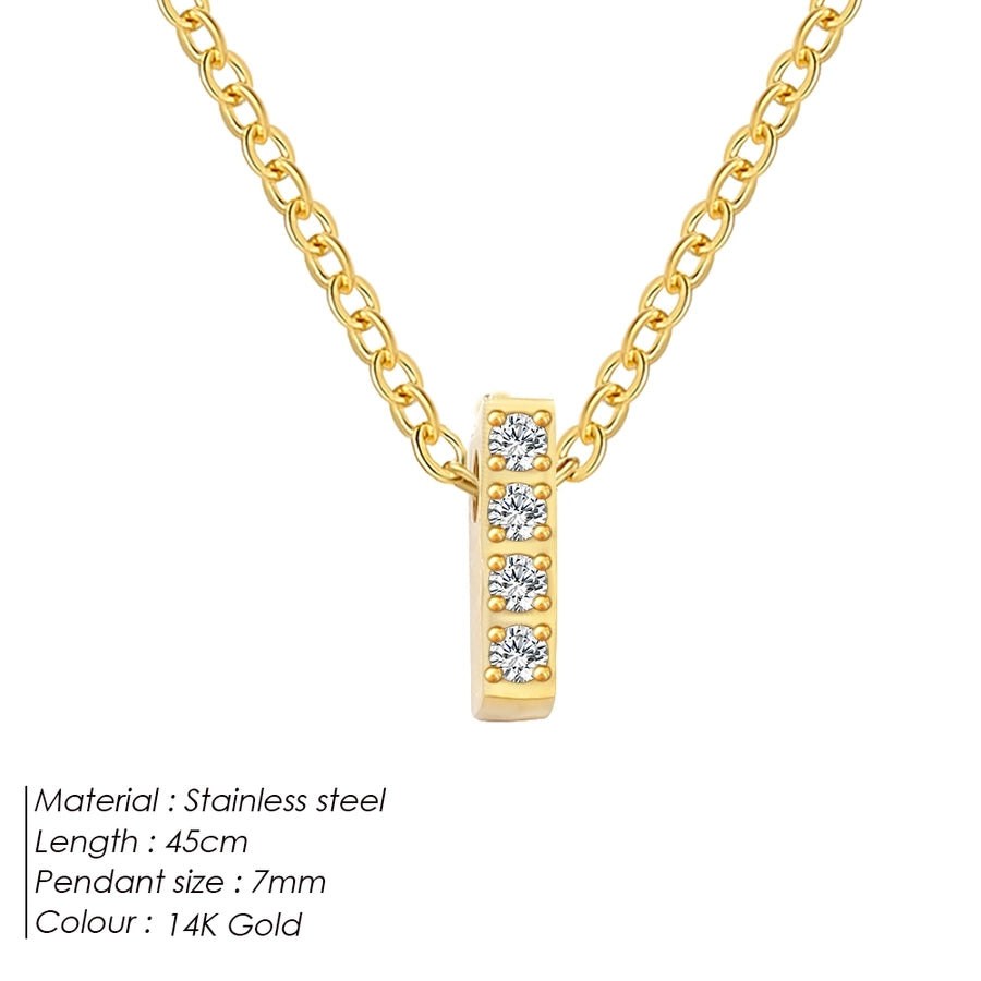 Jewelry Modern Style Simple Style Letter 304 Stainless Steel Pendant Necklace