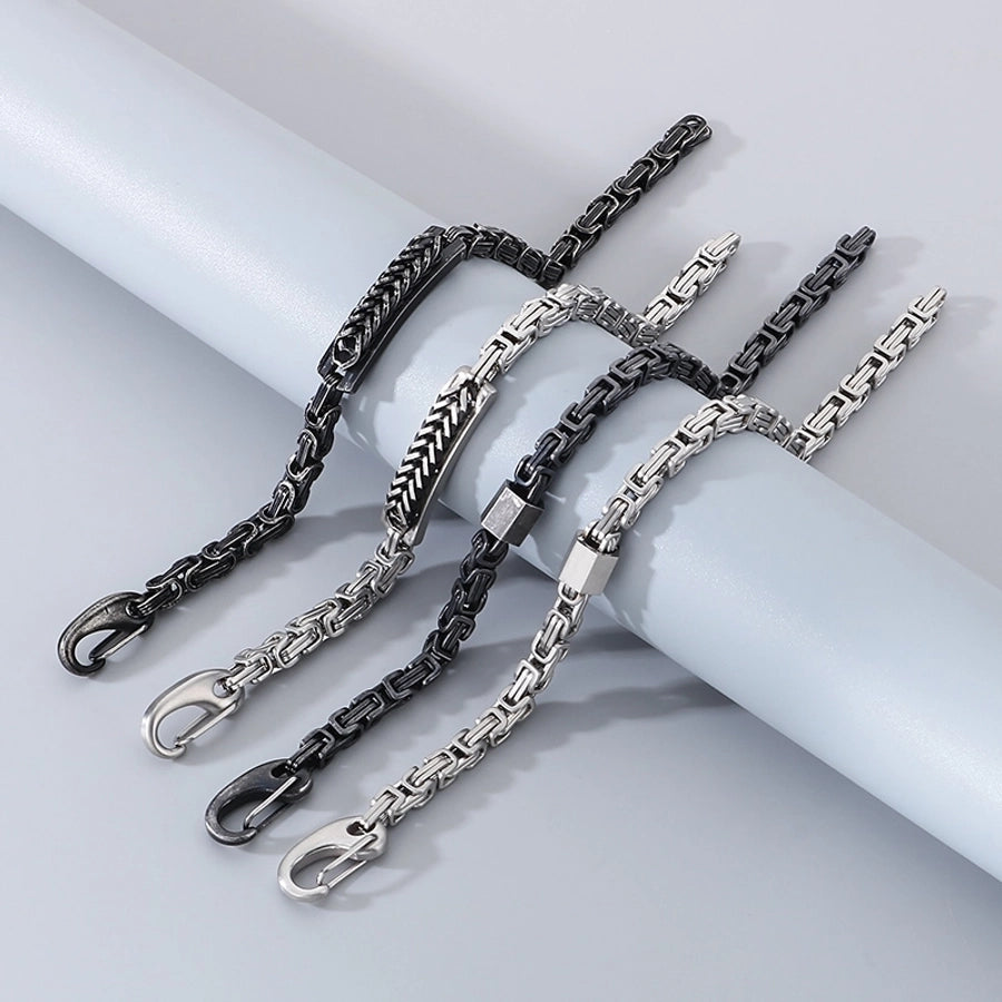 Simple Style Geometric 304 Stainless Steel  Bracelets In Bulk