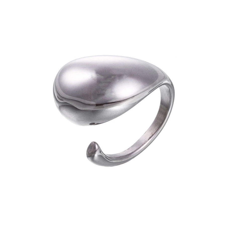 Simple Style Classic Style Solid Color Titanium Steel Plating Women's Rings