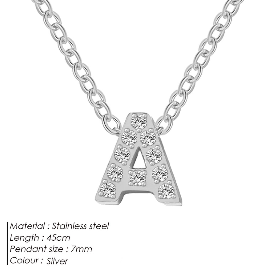 Jewelry Modern Style Simple Style Letter 304 Stainless Steel Pendant Necklace