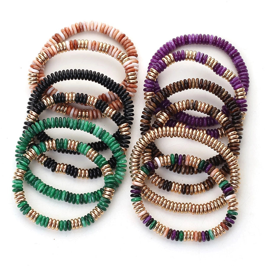 Retro Multicolor CCB Arylic Beaded Chain Beaded Bracelets